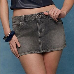 Pacsun grey micro jean skirt